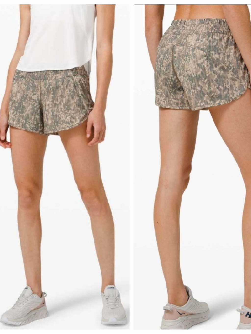 Lululemon Tracker Shorts V 4" Gritstone White Opal Multi Size 4
